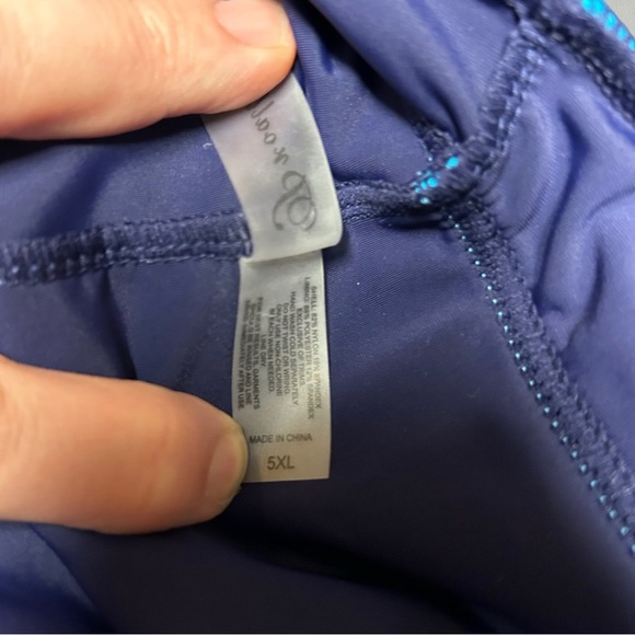 Title: Fun Girls Sport Tankini + Boyshorts, 5XL (14–15Y) Blue Colorblock - Picture 7 of 9